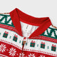 Matching Family Christmas Pajamas with Gingerbread and Tree Festive Print