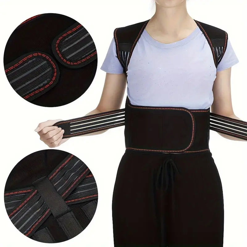 Adjustable Lower Back Support Brace with 108 Magnets and Infrared Heat Therapy