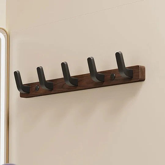 Minimalist Wall Mounted Coat Hook in Wood and Metal