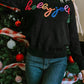 Womens Pullover with High Stretch Rib Knit and Eyelet Front Panel, Black