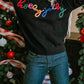 Womens Pullover with High Stretch Rib Knit and Eyelet Front Panel, Black