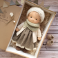 Soft Cotton Doll with Wool Stuffing and Neutral Features for Toddlers