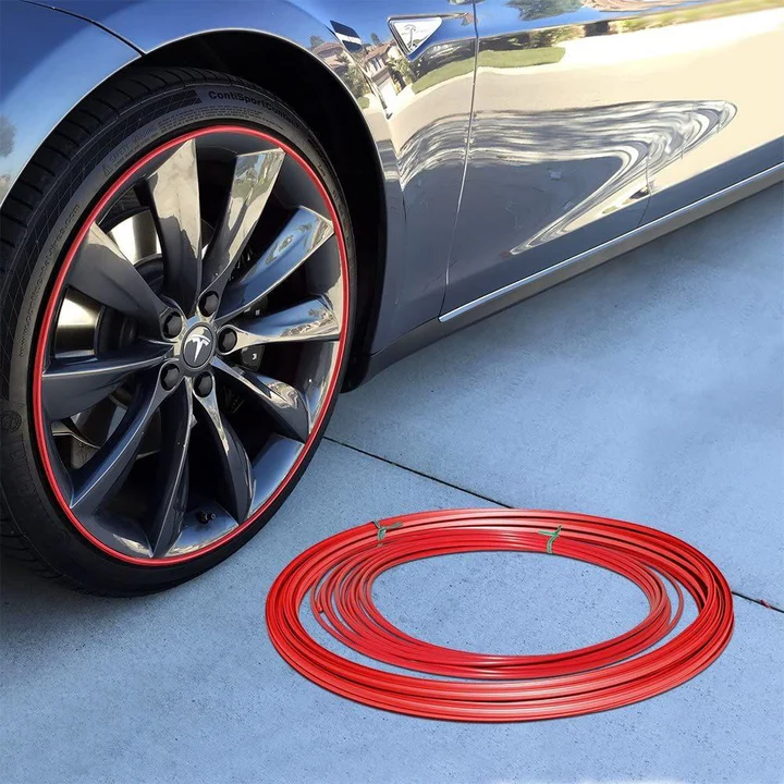 Rubber Wheel Rim Protector Strip with Adhesive Backing, 8 Meter Length
