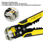 Self-Adjusting Wire Stripper with Cable Cutter and Terminal Crimper