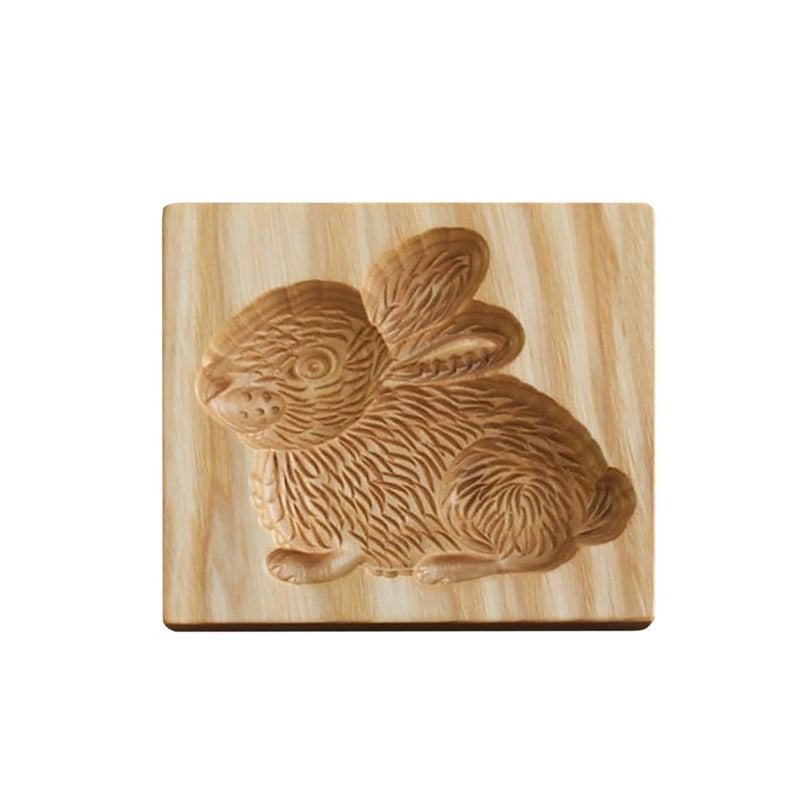 Wooden Cookie Cutter with Seven Seasonal Designs and Press-Lift Mold