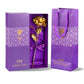 Preserved Real Rose with Gold Foil Coating and Display Box