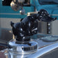 Duck Radiator Emblem with Chrome Plating and Pin Mounting, 6x4 Inches