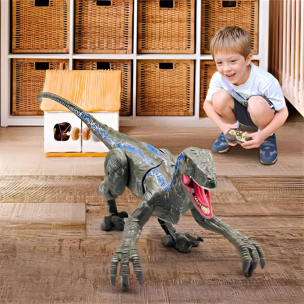 Remote Control Dinosaur Toy with Sound Effects and LED Lights, USB Rechargeable