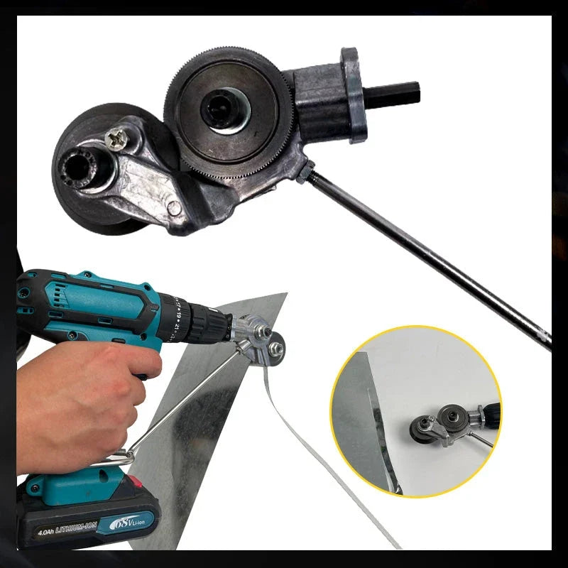 Metal Sheet Cutter Attachment for Electric Drills with Blade Guard