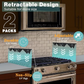 Stovetop Gap Cover with Telescoping Adjustable Fit and Silicone End Caps, Stainless Steel