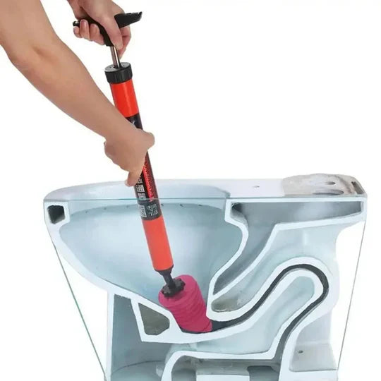 Sjbackyard High Pressure Toilet Plunger with Stainless Steel Body