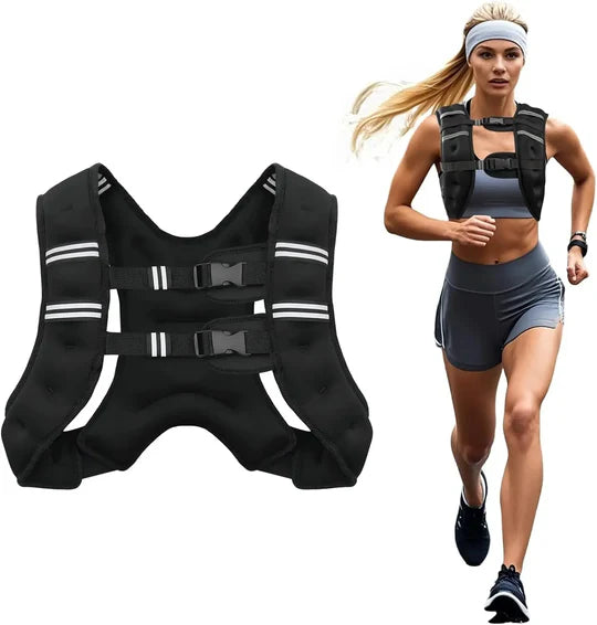 sjbackyard Adjustable Weighted Training Vest with Reflective Stripes