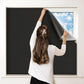 Blackout Window Film with Static Cling and Heat Reduction, Trim-to-Fit Matte Black