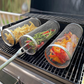 Rotating Grill Basket with Secure Latch and Stainless Steel Mesh, Dishwasher Safe