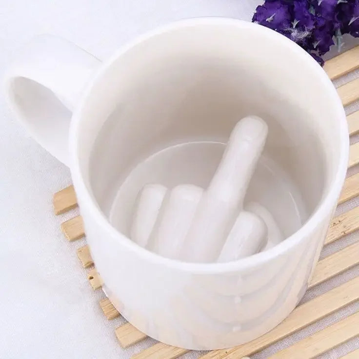 Middle Finger Ceramic Mug - Image 1