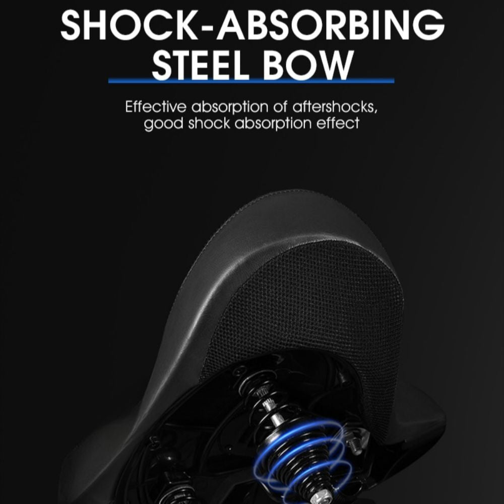 Oversized Bike Saddle with Dual Spring Suspension and Ventilated Foam Cushion
