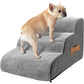 Pet Stairs with High Density Foam and Removable Washable Cover, Gentle Incline