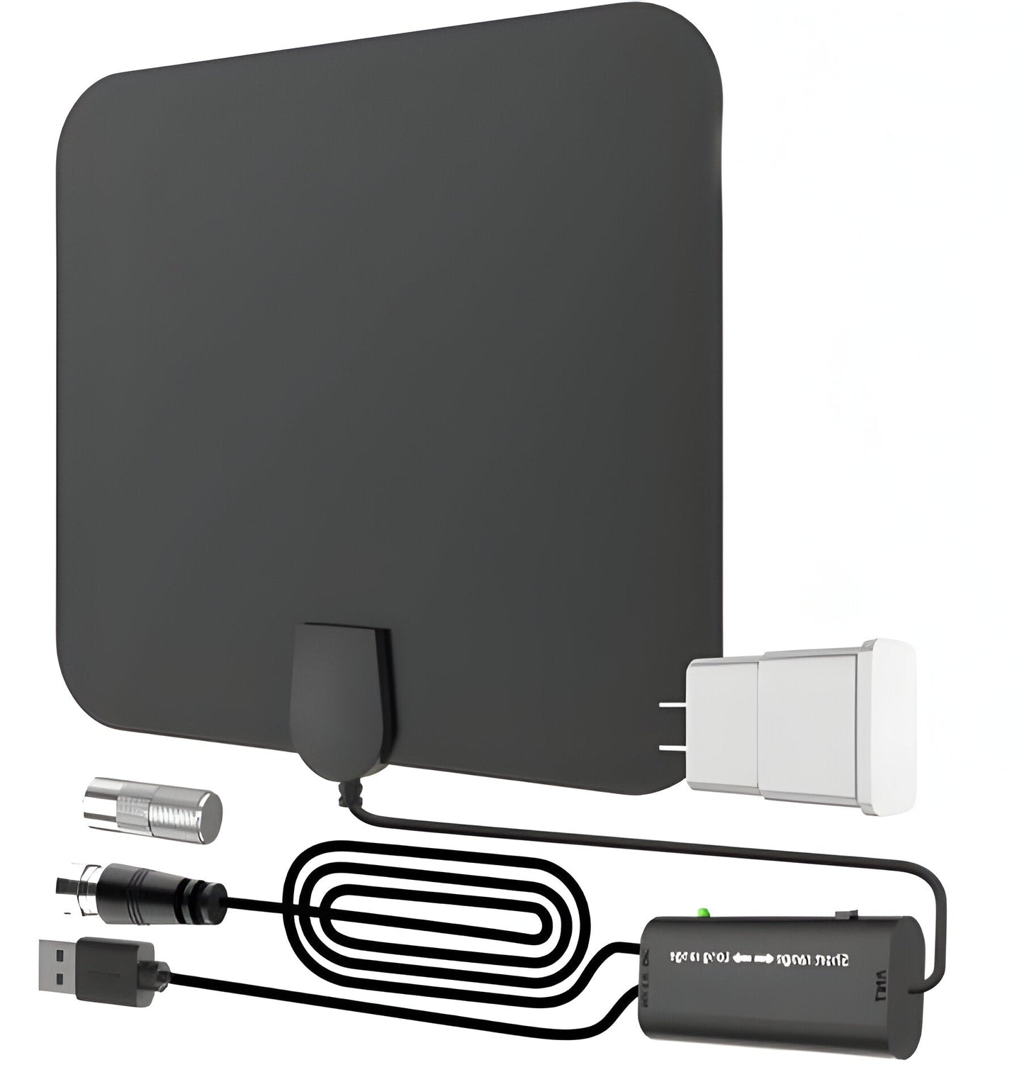 Indoor HDTV Antenna with 37dB Signal Amplifier and 10ft Cable