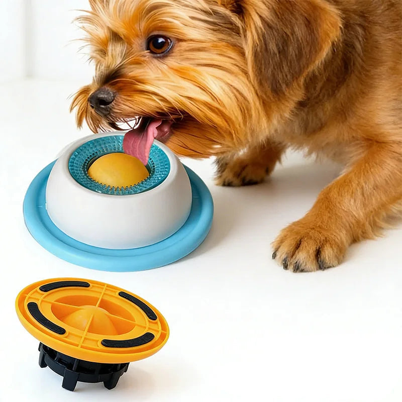 Pet Slow Feeder Lick Mat with Textured Grooves and Non-Slip Base