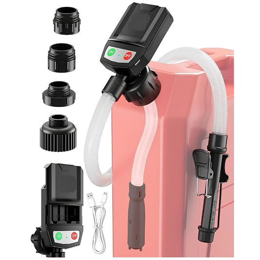 Automatic Fuel Transfer Pump with Battery Power and Four Tank Adapters