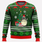 Neon Reindeer and Snowflake Sweater with Crew Neck and Long Sleeves