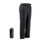 Insulated Down Pants with Full Leg Side Zippers and Goose Down Fill for Winter Hiking