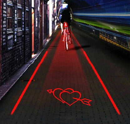 Bike Laser Light with Lane Projection and Handlebar Mount, 8-Hour Battery
