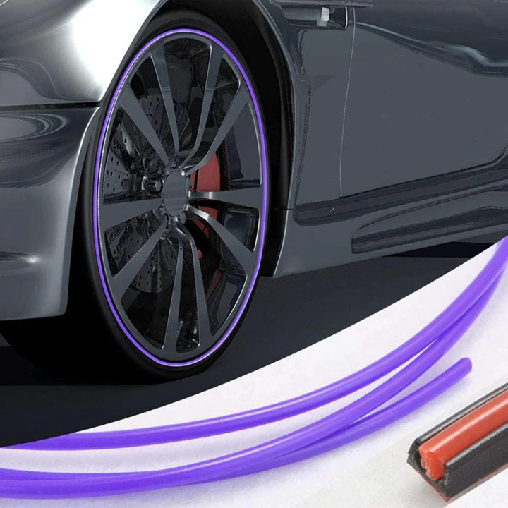 Rubber Wheel Rim Protector Strip with Adhesive Backing, 8 Meter Length