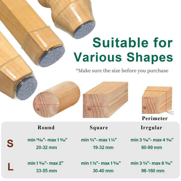 Chair Leg Floor Protectors, 8 Pack