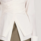 Draped Waist Shirt with Featherlight Fluid Fabric and Tailored Shape, Long Sleeve