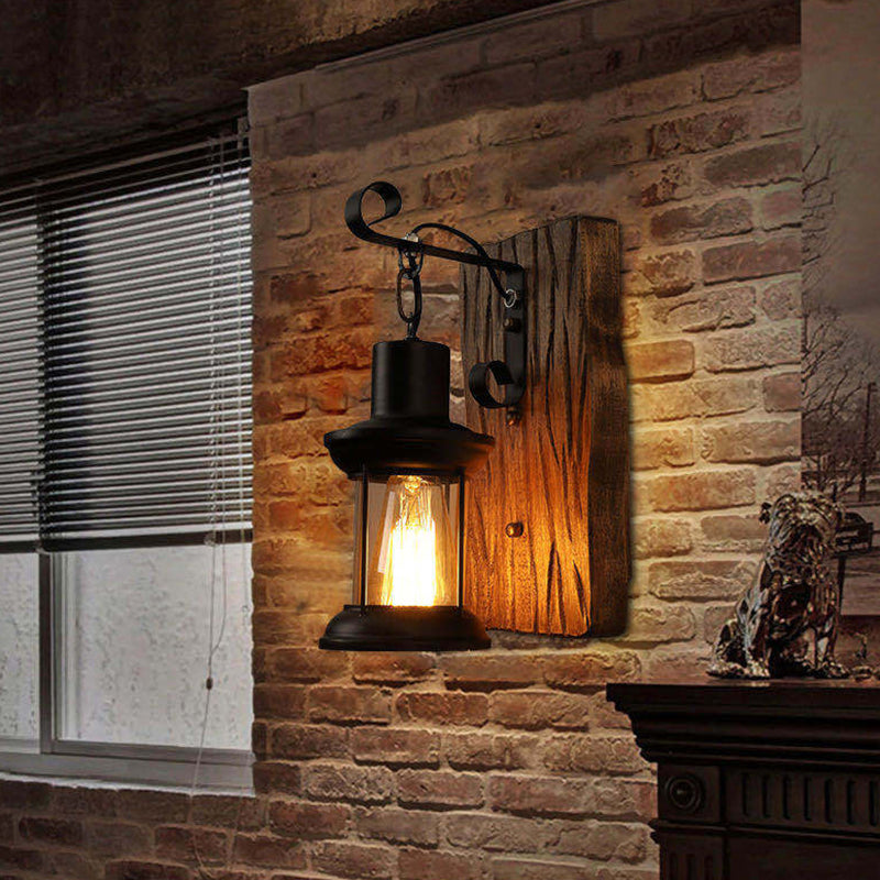 Cast Iron Wall Light with Directional Metal Shade and Industrial Design
