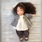 Soft Cotton Doll with Wool Stuffing and Neutral Features for Toddlers