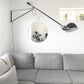 Adjustable Wall Lamp with Swinging Arm and Cast Iron Counterweight, 80.7 inches