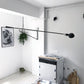 Adjustable Wall Lamp with Swinging Arm and Cast Iron Counterweight, 80.7 inches