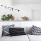 Adjustable Wall Lamp with Swinging Arm and Cast Iron Counterweight, 80.7 inches