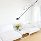 Adjustable Wall Lamp with Swinging Arm and Cast Iron Counterweight, 80.7 inches
