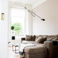 Adjustable Wall Lamp with Swinging Arm and Cast Iron Counterweight, 80.7 inches