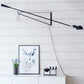 Adjustable Wall Lamp with Swinging Arm and Cast Iron Counterweight, 80.7 inches