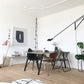 Adjustable Wall Lamp with Swinging Arm and Cast Iron Counterweight, 80.7 inches