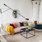 Adjustable Wall Lamp with Swinging Arm and Cast Iron Counterweight, 80.7 inches