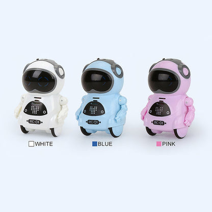 Pocket RC Robot Toy with Interactive Talk, Dance & LED Light
