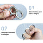 Metal Finger Ring with Four Finger Grip and Spring-Back Action, Silent Operation