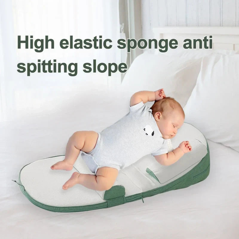 Infant Wedge Pillow with Memory Foam and Removable Waterproof Cover, Breathable  Fabric