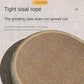 Sisal Cat Scratcher Bed with Oval Concave Design and Anti-Slip Base