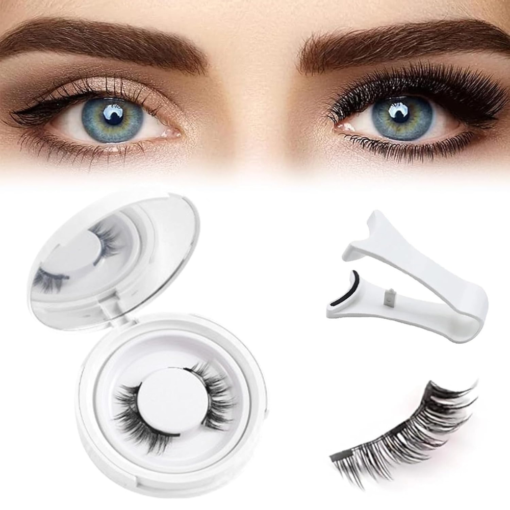 Magnetic Eyelashes with 3D Fiber Design and Precision Applicator Tool