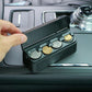 Coin Holder with Snap Closure and Quick Access Release for Car Storage