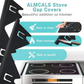 Stovetop Gap Cover with Telescoping Adjustable Fit and Silicone End Caps, Stainless Steel