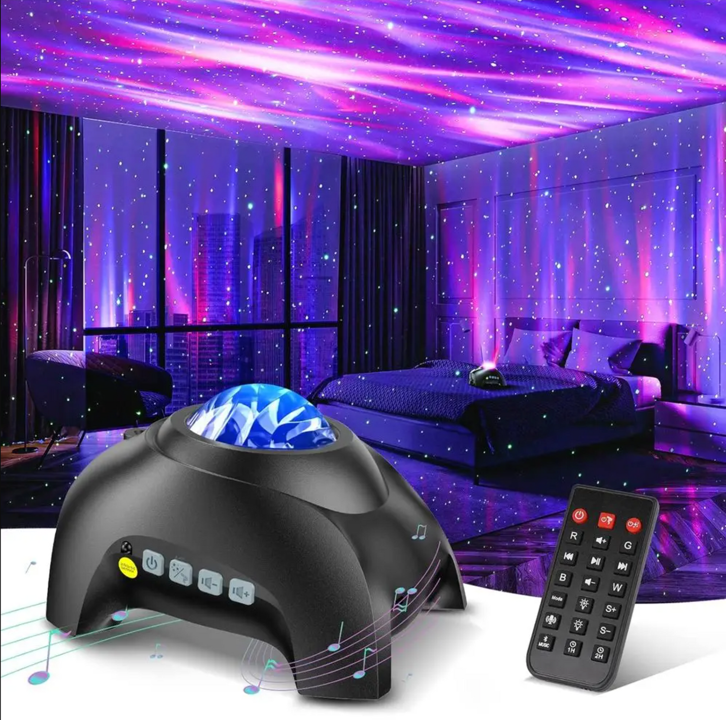 Aurora Northern Lights Projector with Dual Lens LED Star and Aurora Effects