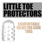 Silicone Toe Protectors with Friction Reducing Cushion and Clear Design, Washable