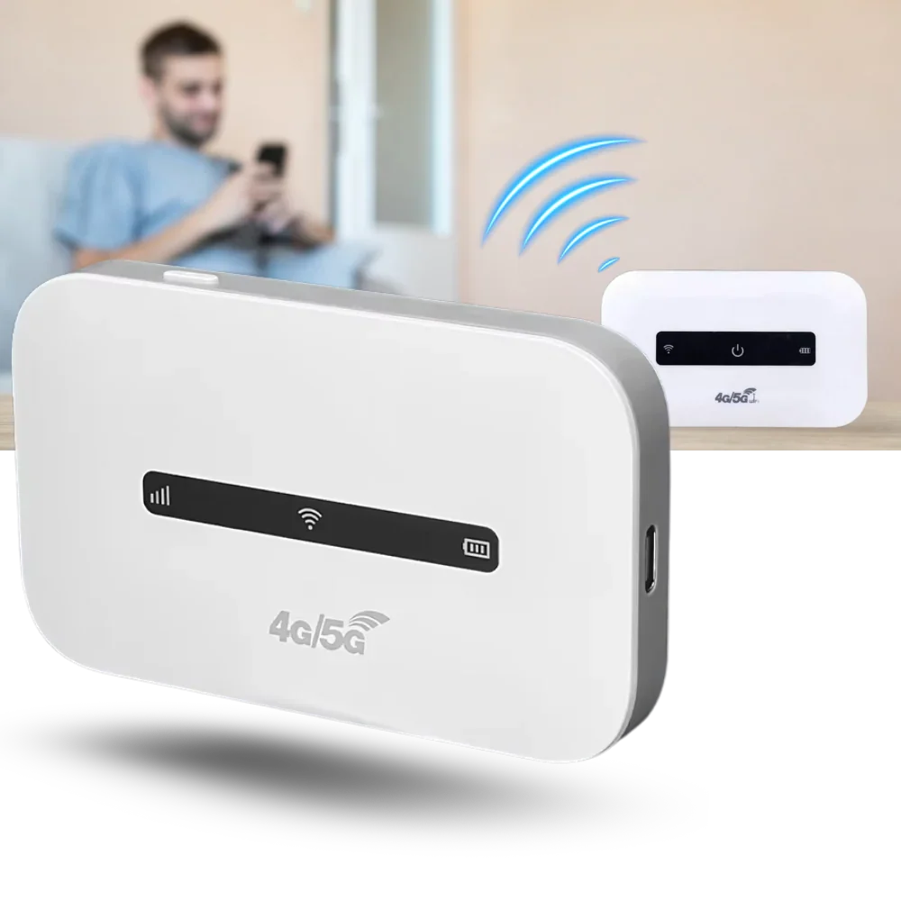 Portable Hotspot Device with 8-Hour Battery and Multi-Band Support for Travel